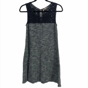 Anthropologie soft cotton with lace dress S